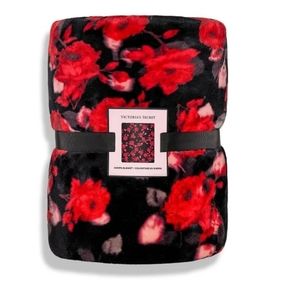 Victoria's Secret Floral Sherpa Blanket